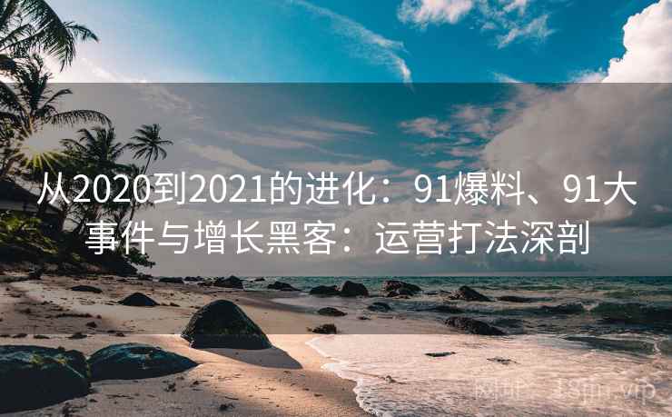从2020到2021的进化:91爆料、91大事件与增长黑客:运营打法深剖 从2020到2021的进化:91爆料、91大事件与增长黑客:运营打法深剖